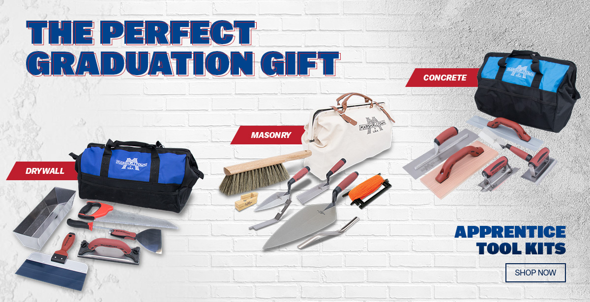 the drywall, masonry, and concrete apprentice tool kits that are the perfect graduation gift